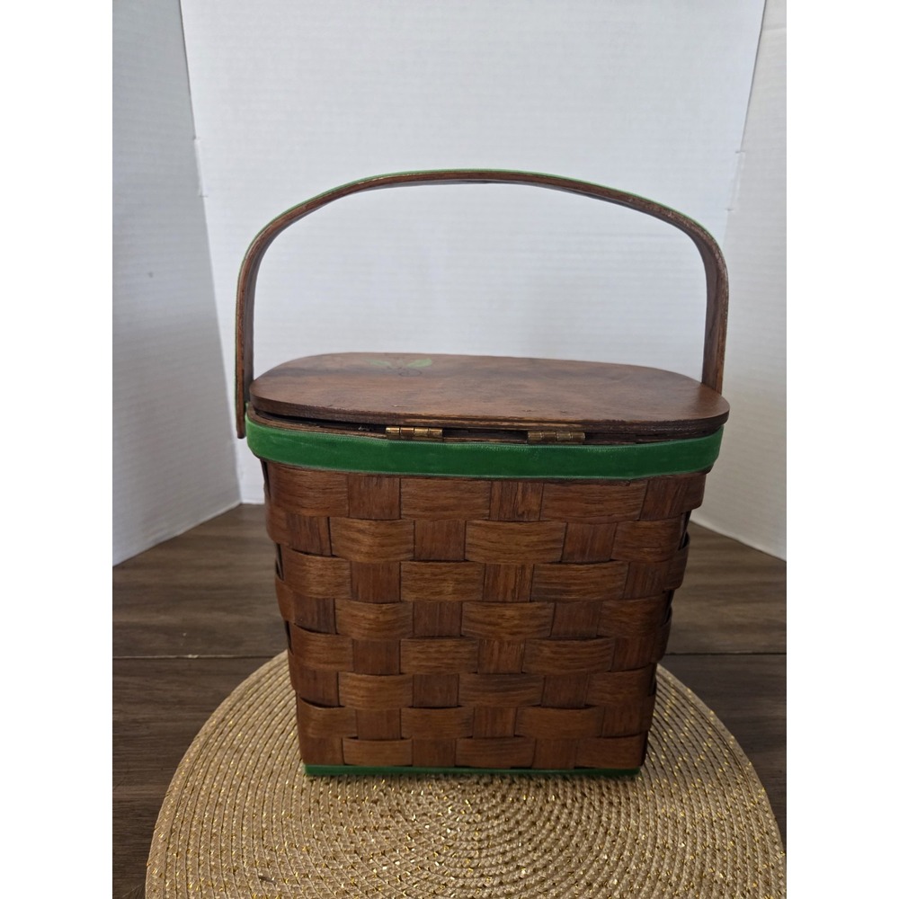 wooden Basketville picnic basket or box purse Vintage - Picture 6 of 14